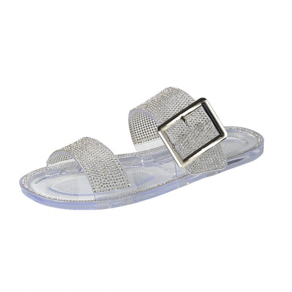 Clear Jelly Open Toe Slip On Sandal - Picture 4 of 4